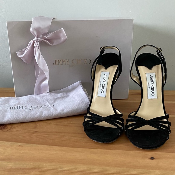 Jimmy Choo | Suede Strappy Sandle Size 8 - Picture 3 of 5